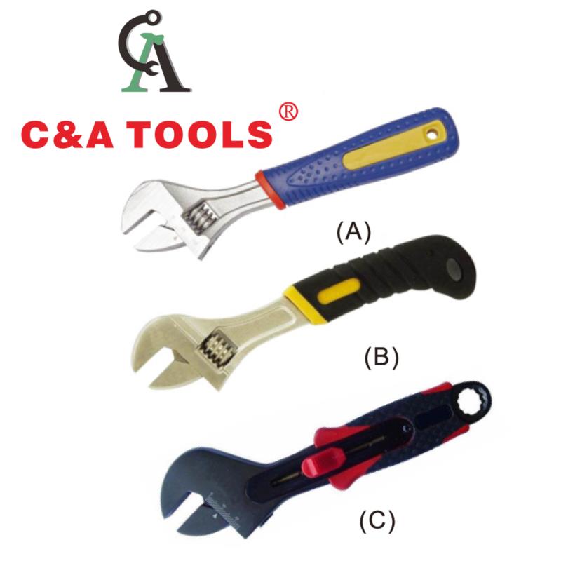 Adjustable Wrench with Plastic Handle