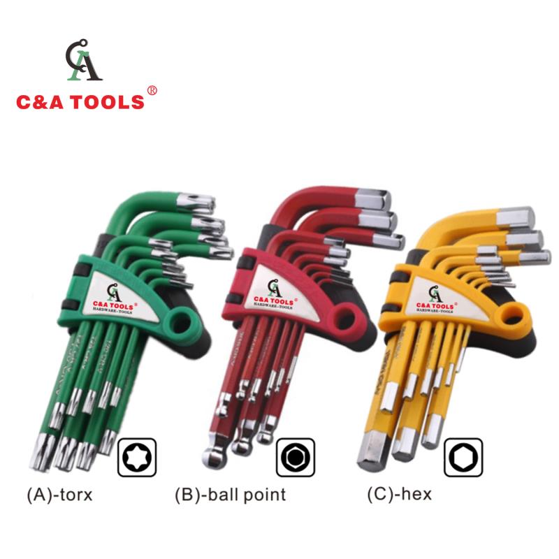 9PC Ball Point/Torx Hex Key Set