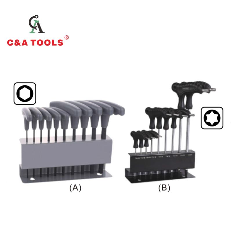 T-handle Hex/Torx Key Wrench Set