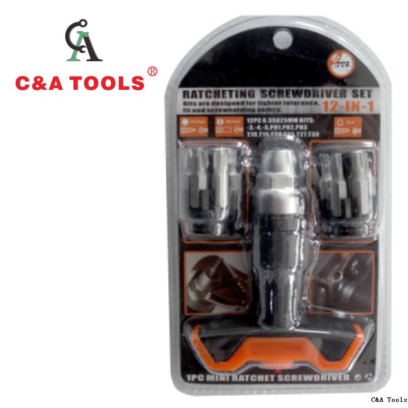 12Pcs Ratchet Screwdriver Set