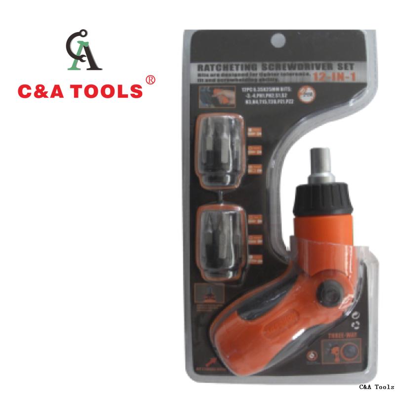 12Pcs Ratchet Screwdriver Set