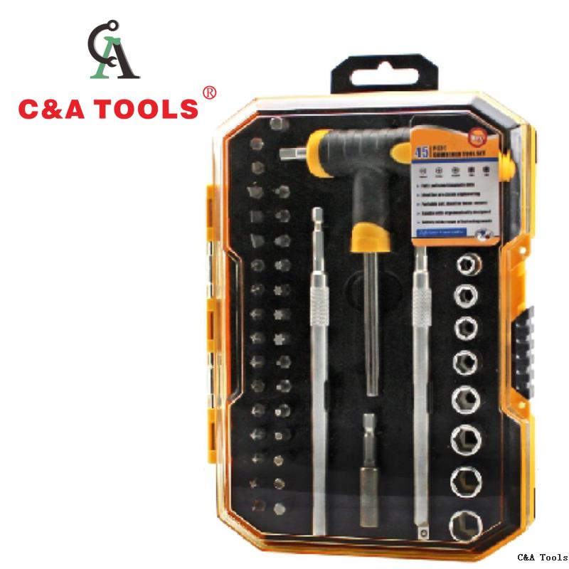 45Pcs Screwdriver Bits & Socket Set